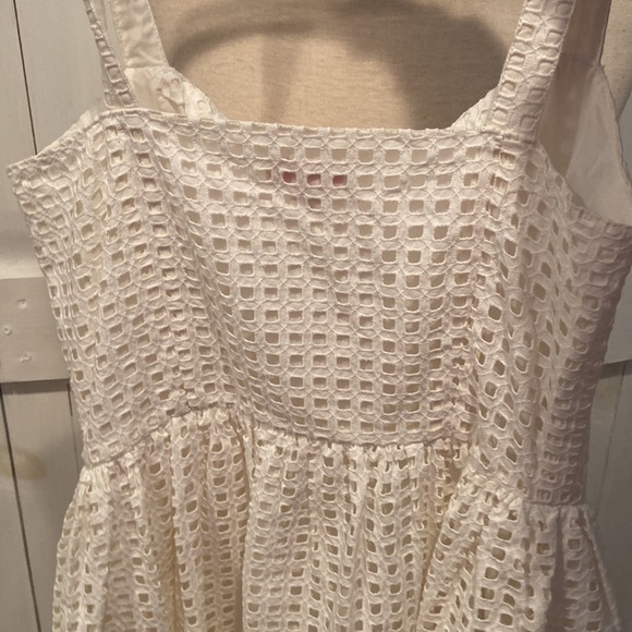 Brooks Brothers White Eyelet Cotton Blend Dress - Picture 3 of 4